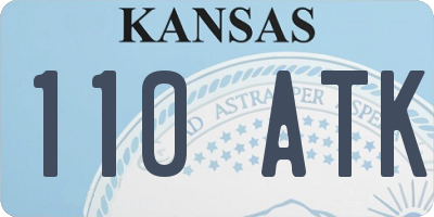KS license plate 110ATK