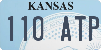 KS license plate 110ATP