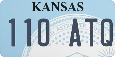 KS license plate 110ATQ