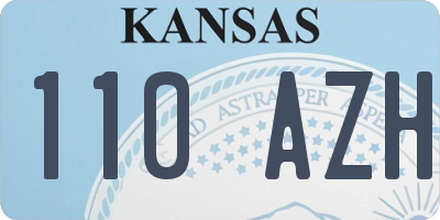KS license plate 110AZH