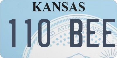 KS license plate 110BEE