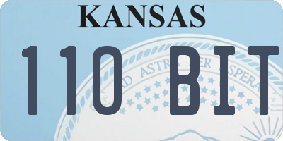 KS license plate 110BIT