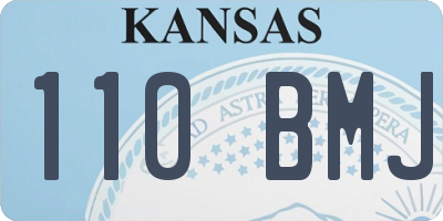 KS license plate 110BMJ