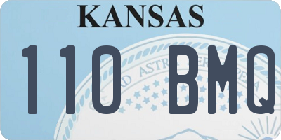 KS license plate 110BMQ