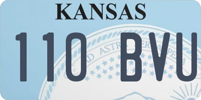 KS license plate 110BVU