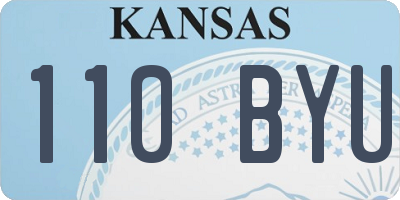 KS license plate 110BYU