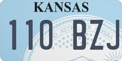 KS license plate 110BZJ