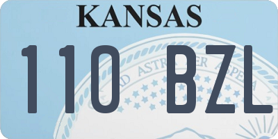 KS license plate 110BZL