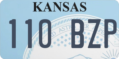 KS license plate 110BZP