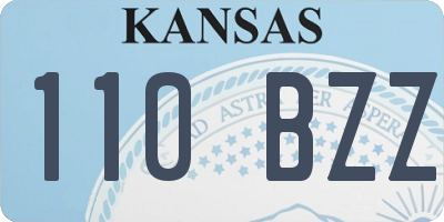 KS license plate 110BZZ