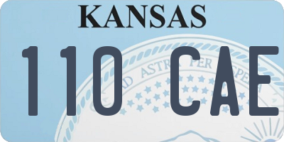 KS license plate 110CAE