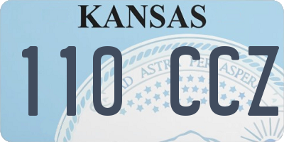 KS license plate 110CCZ