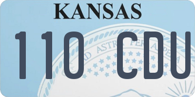 KS license plate 110CDU
