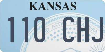 KS license plate 110CHJ