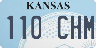 KS license plate 110CHM