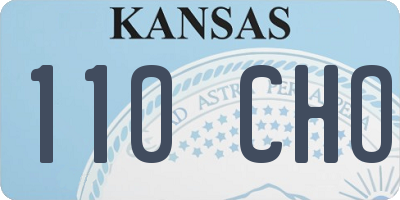 KS license plate 110CHO