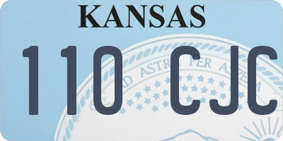 KS license plate 110CJC