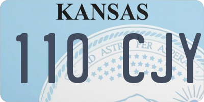 KS license plate 110CJY