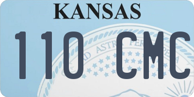 KS license plate 110CMC