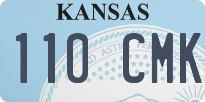 KS license plate 110CMK