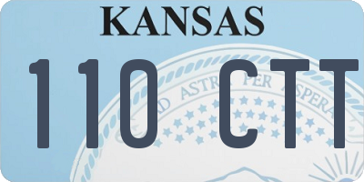 KS license plate 110CTT