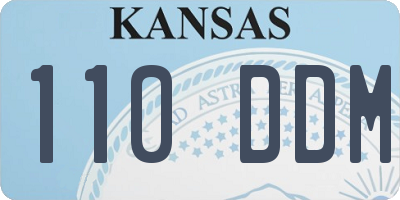 KS license plate 110DDM