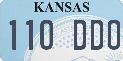 KS license plate 110DDO