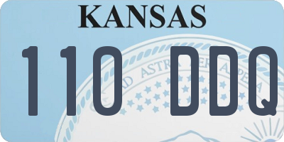 KS license plate 110DDQ
