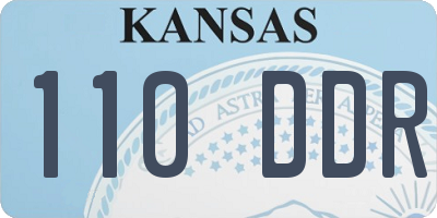 KS license plate 110DDR