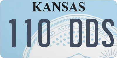 KS license plate 110DDS
