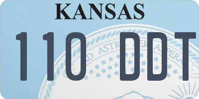 KS license plate 110DDT