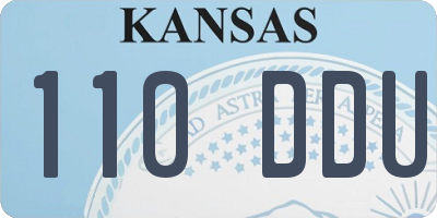 KS license plate 110DDU