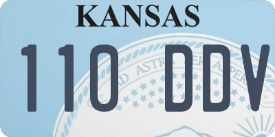 KS license plate 110DDV