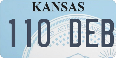 KS license plate 110DEB