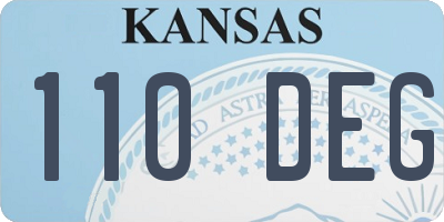 KS license plate 110DEG