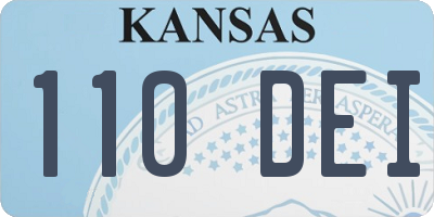KS license plate 110DEI