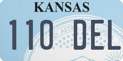 KS license plate 110DEL