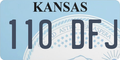KS license plate 110DFJ
