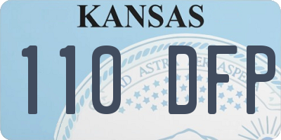 KS license plate 110DFP