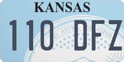 KS license plate 110DFZ