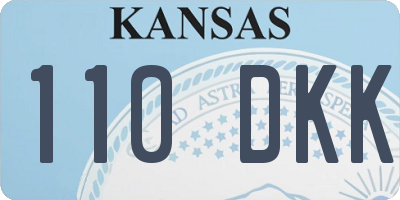 KS license plate 110DKK