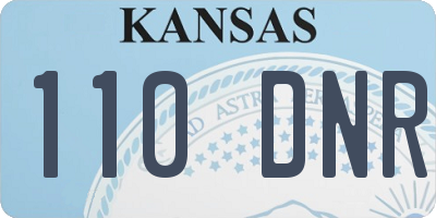 KS license plate 110DNR
