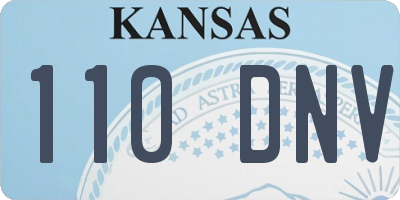 KS license plate 110DNV