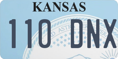 KS license plate 110DNX
