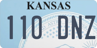 KS license plate 110DNZ
