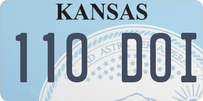 KS license plate 110DOI