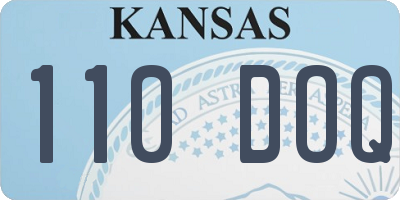 KS license plate 110DOQ