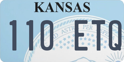 KS license plate 110ETQ