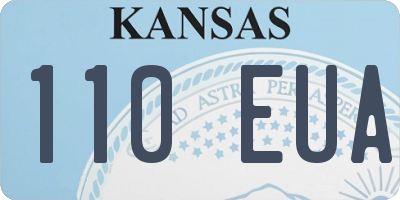 KS license plate 110EUA