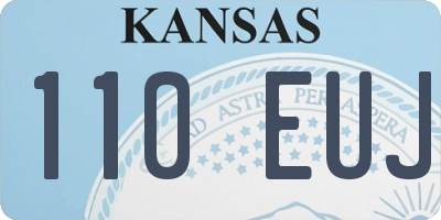 KS license plate 110EUJ